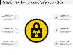 Radiation symbols showing safety lock sign ppt images