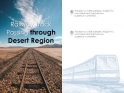 Railway track passing through desert region