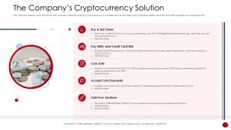 Raise funding from initial currency offering the companys cryptocurrency