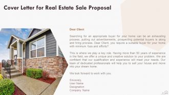 Real estate sale proposal powerpoint presentation slides