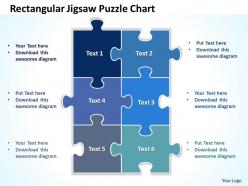 Rectangular jigsaw puzzle chart powerpoint templates ppt presentation slides 0812