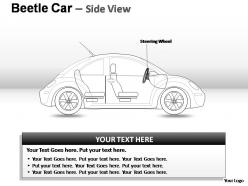 Red beetle car side view powerpoint presentation slides