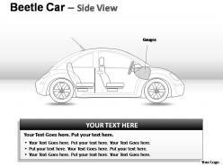 Red beetle car side view powerpoint presentation slides