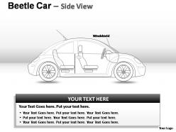 Red beetle car side view powerpoint presentation slides