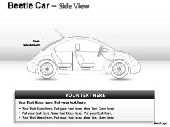 Red beetle car side view powerpoint presentation slides