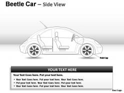 Red beetle car side view powerpoint presentation slides