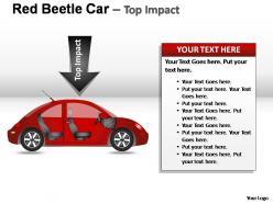 Red beetle car side view powerpoint presentation slides