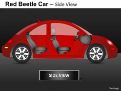 Red beetle car side view powerpoint presentation slides db