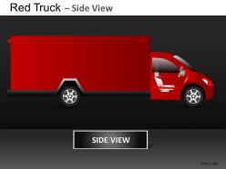 Red truck side view powerpoint presentation slides db