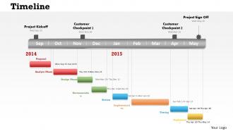 Regular timeline roadmap diagram 0314