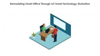 Remodeling Smart Office Through IoT Smart Technology Illustration