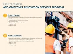 Renovation Services Proposal Powerpoint Presentation Slides