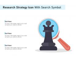 Research strategy icon with search symbol