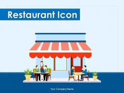 Restaurant Icon Service Decorated Customers Serving