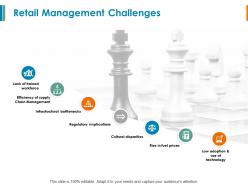 Retail management challenges chess ppt powerpoint presentation model example