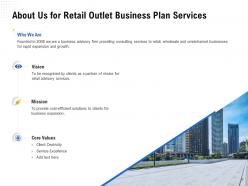 Retail Outlet Business Plan Proposal Powerpoint Presentation Slides