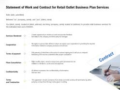 Retail Outlet Business Plan Proposal Powerpoint Presentation Slides