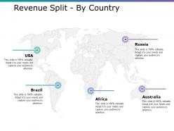 Revenue split by country ppt infographics outfit