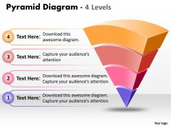 36344250 style layered pyramid 4 piece powerpoint presentation diagram infographic slide