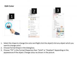 Right people selection magnifier in hand flat powerpoint design