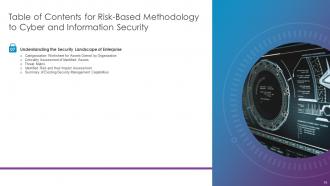 Risk Based Methodology To Cyber And Information Security Powerpoint Presentation Slides