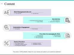 Risk Management Plan Analysis Powerpoint Presentation Slides