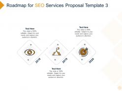 Roadmap for seo services proposal 2018 to 2020 ppt powerpoint presentation summary