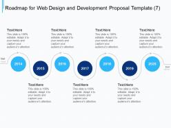 Roadmap for web design and development proposal template ppt powerpoint presentation deck