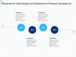 Roadmap for web design and development proposal template ppt powerpoint presentation deck