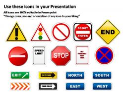 Roadway signs powerpoint presentation slides