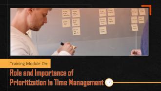 Role And Importance Of Prioritization In Time Management Training Ppt