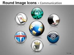 Round image icons powerpoint presentation slides db