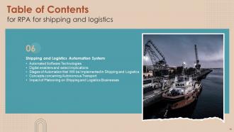 RPA For Shipping And Logistics Powerpoint Presentation Slides