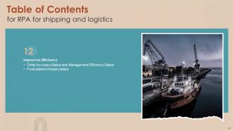 RPA For Shipping And Logistics Powerpoint Presentation Slides