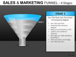 Sales and marketing 4 stages powerpoint presentation slides db