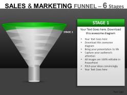 Sales and marketing 6 stages powerpoint presentation slides db