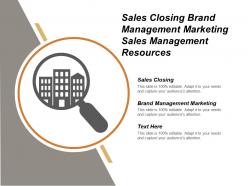 Sales closing brand management marketing sales management resources