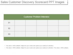 Sales customer discovery scorecard ppt images