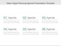 Sales target planning agenda presentation template