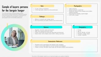 Sample Of Buyers Persona For The Bargain Hunger Improving Customer Satisfaction By Developing MKT SS V