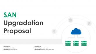 SAN Upgradation Proposal Powerpoint Presentation Slides