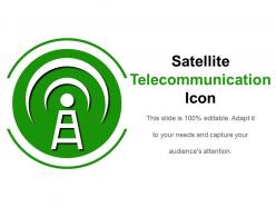 Satellite telecommunication icon powerpoint layout