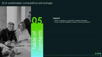 SCA Sustainable Competitive Advantage Powerpoint Presentation Slides Strategy CD V