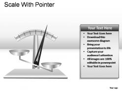 Scale with pointer powerpoint presentation slides