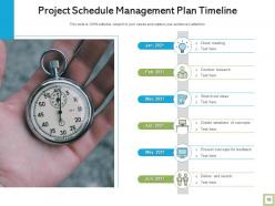 Schedule management plan situation analysis revenue generation performance goals