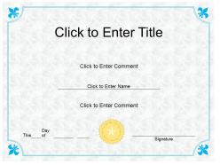 School success diploma certificate template of fullfilment completion powerpoint for kids