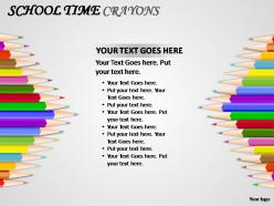 School time crayons powerpoint presentation slides