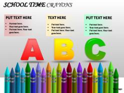 School time crayons powerpoint presentation slides