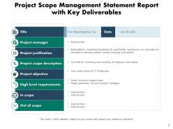 Scopes And Deliverables Information Technology Management Statement Automation