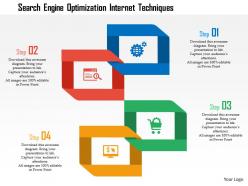 Search engine optimization internet techniques flat powerpoint design